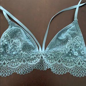 Victoria Secret Lace Strappy Bralette XS/TP NWOT Teal